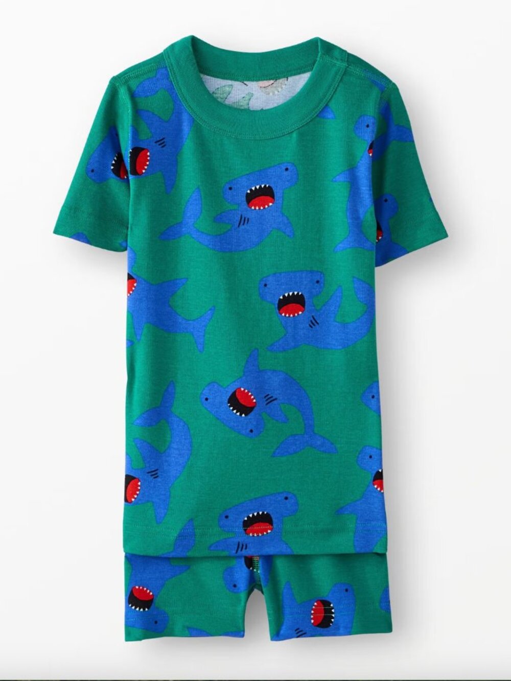 Hanna Andersson HannaJams Short John Pajama Set (Hammerheads Sharks) - 10 140